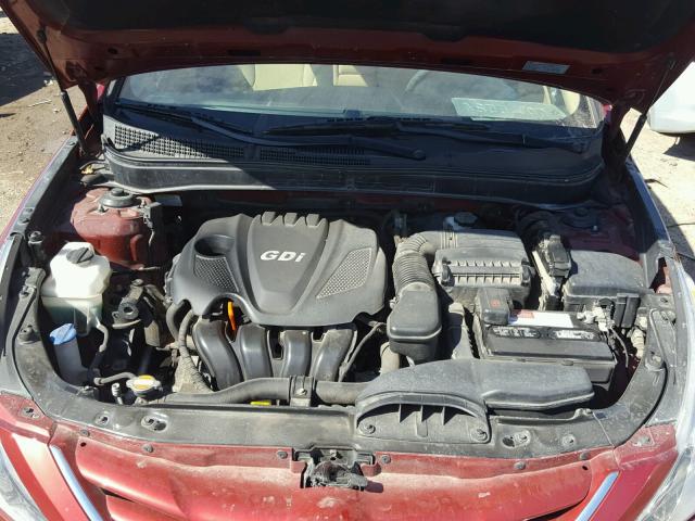 5NPEB4AC7CH380641 - 2012 HYUNDAI SONATA GLS MAROON photo 7