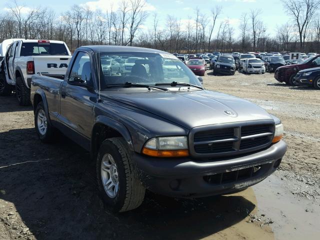 1D7FL16X73S314089 - 2003 DODGE DAKOTA SXT GRAY photo 1