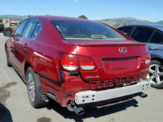 JTHBH96S565010869 - 2006 LEXUS GS GENERAT RED photo 3