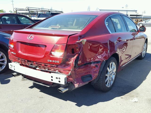 JTHBH96S565010869 - 2006 LEXUS GS GENERAT RED photo 4