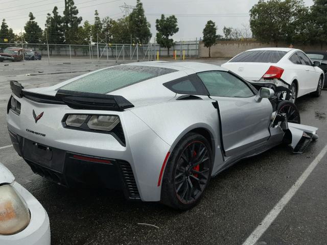 1G1YU2D65H5602305 - 2017 CHEVROLET CORVETTE Z SILVER photo 4