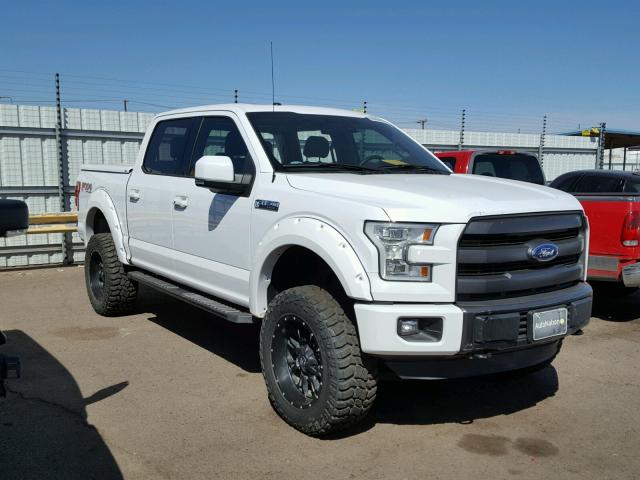 1FTEW1EF6FKD77162 - 2015 FORD F150 SUPER WHITE photo 1