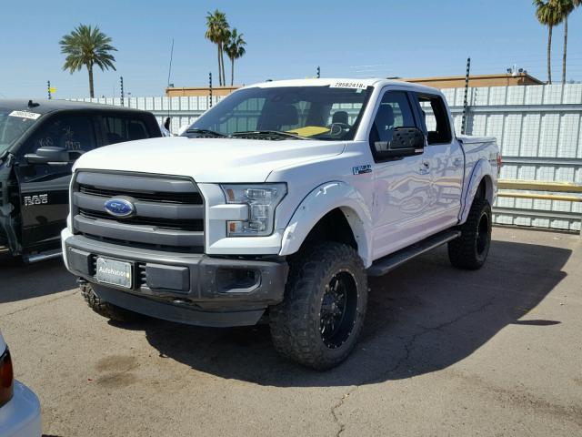 1FTEW1EF6FKD77162 - 2015 FORD F150 SUPER WHITE photo 2