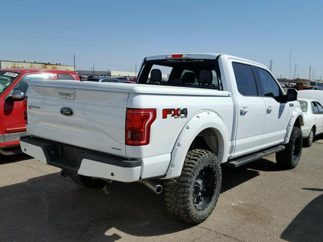 1FTEW1EF6FKD77162 - 2015 FORD F150 SUPER WHITE photo 4