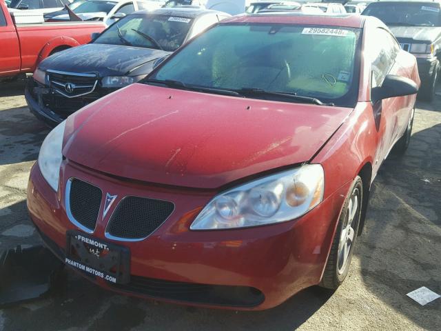 1G2ZH18N374110957 - 2007 PONTIAC G6 GT RED photo 2