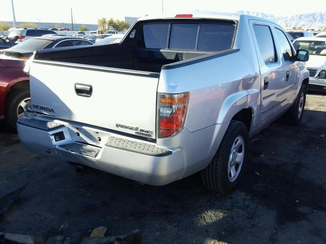 2HJYK16278H539861 - 2008 HONDA RIDGELINE SILVER photo 4