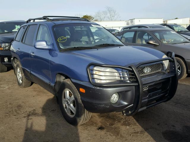 KM8SC73D02U209883 - 2002 HYUNDAI SANTA FE G BLUE photo 1