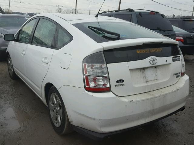 JTDKB20U353076318 - 2005 TOYOTA PRIUS WHITE photo 3