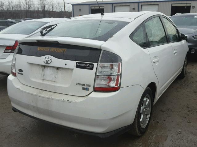 JTDKB20U353076318 - 2005 TOYOTA PRIUS WHITE photo 4