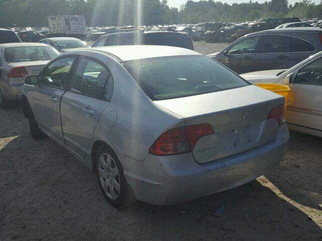 1HGFA16576L007939 - 2006 HONDA CIVIC LX SILVER photo 3