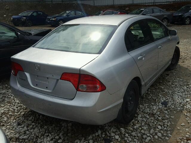 1HGFA16576L007939 - 2006 HONDA CIVIC LX SILVER photo 4