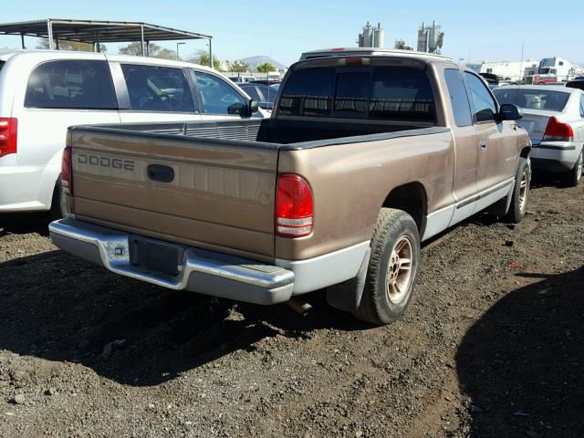 1B7GL22N5YS617758 - 2000 DODGE DAKOTA BROWN photo 4