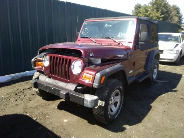 1J4FA29103P316664 - 2003 JEEP WRANGLER / MAROON photo 2