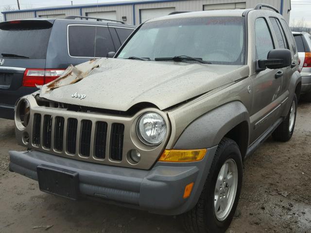 1J4GL48K96W124965 - 2006 JEEP LIBERTY SP TAN photo 2