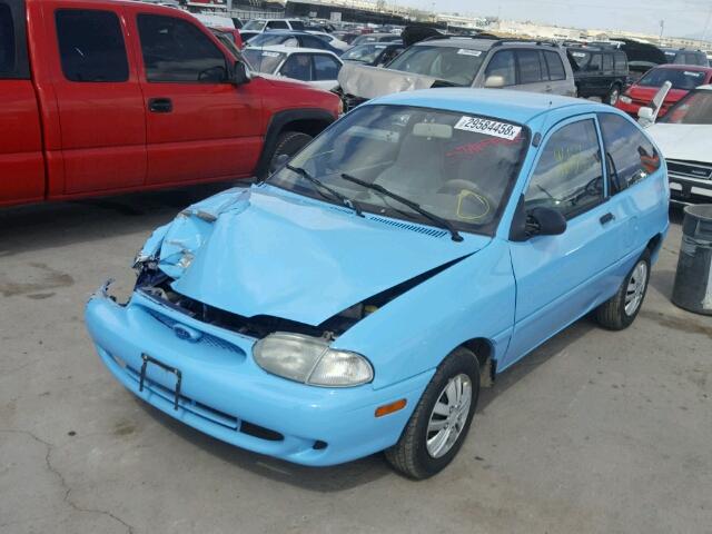 KNJLT05H5V6223638 - 1997 FORD ASPIRE BLUE photo 2