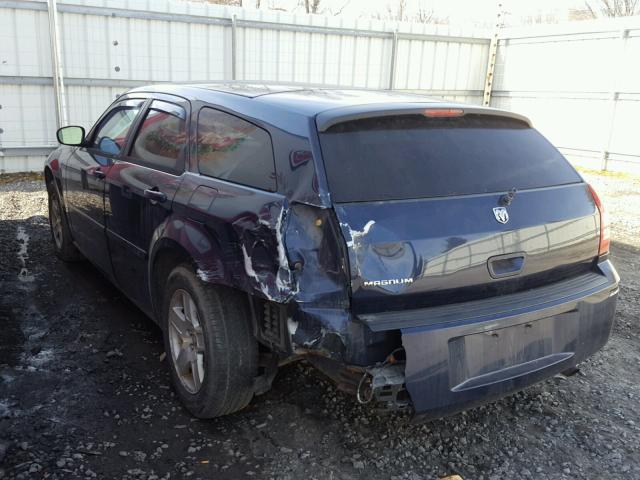 2D4FV48T75H554756 - 2005 DODGE MAGNUM SE BLUE photo 3