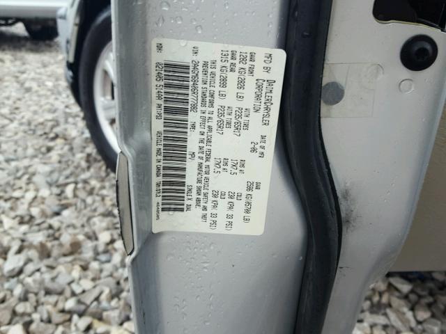 2A4GM68406R777882 - 2006 CHRYSLER PACIFICA T SILVER photo 10