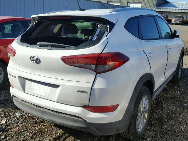 KM8J3CA49HU365386 - 2017 HYUNDAI TUCSON LIM WHITE photo 4