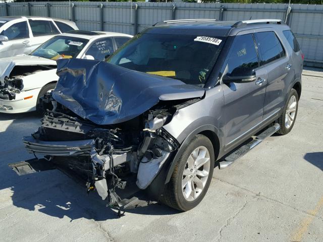 1FMHK7D89CGA99205 - 2012 FORD EXPLORER X GRAY photo 2