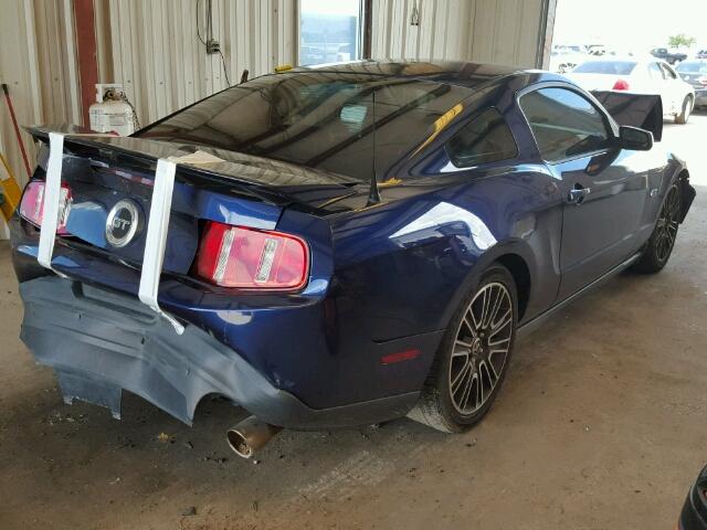 1ZVBP8CHXA5130499 - 2010 FORD MUSTANG GT BLUE photo 4