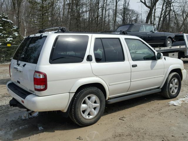 JN8DR09Y31W602278 - 2001 NISSAN PATHFINDER WHITE photo 4