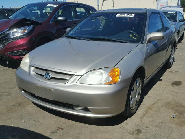 1HGEM22912L026336 - 2002 HONDA CIVIC EX ბეჟი ფოტო 2