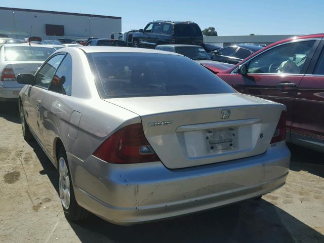 1HGEM22912L026336 - 2002 HONDA CIVIC EX BEIGE photo 3