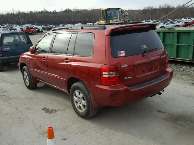 JTEHF21A110018900 - 2001 TOYOTA HIGHLANDER RED photo 3