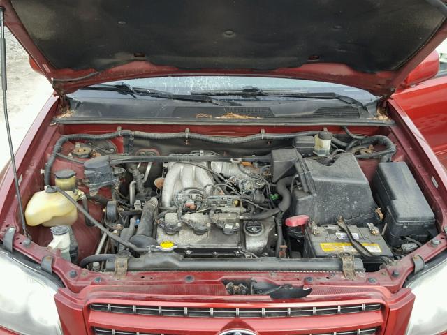 JTEHF21A110018900 - 2001 TOYOTA HIGHLANDER RED photo 7