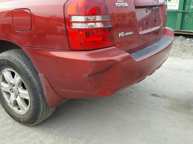 JTEHF21A110018900 - 2001 TOYOTA HIGHLANDER RED photo 9