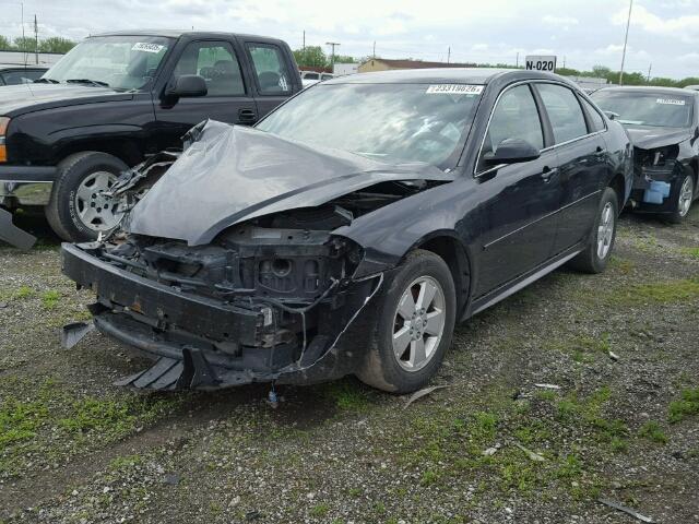 2G1WB5EK3A1245126 - 2010 CHEVROLET IMPALA LT BLACK photo 2