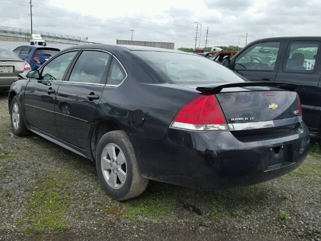 2G1WB5EK3A1245126 - 2010 CHEVROLET IMPALA LT BLACK photo 3