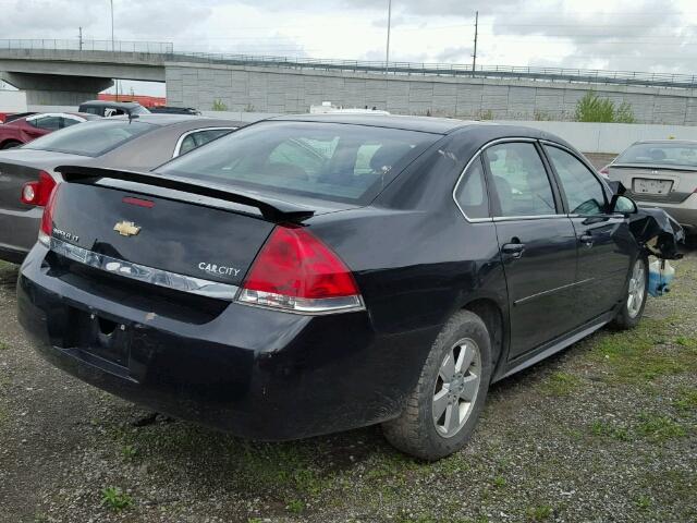 2G1WB5EK3A1245126 - 2010 CHEVROLET IMPALA LT BLACK photo 4