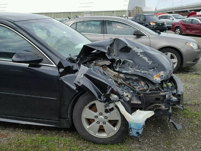 2G1WB5EK3A1245126 - 2010 CHEVROLET IMPALA LT BLACK photo 9