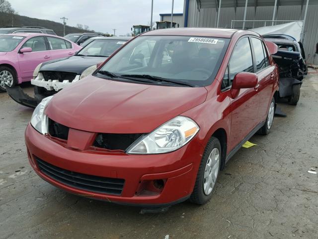 3N1BC1AP0AL372804 - 2010 NISSAN VERSA S RED photo 2