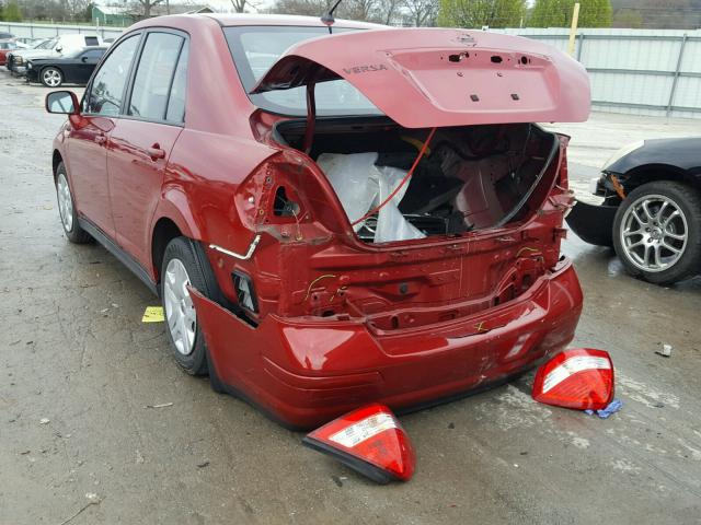 3N1BC1AP0AL372804 - 2010 NISSAN VERSA S RED photo 9