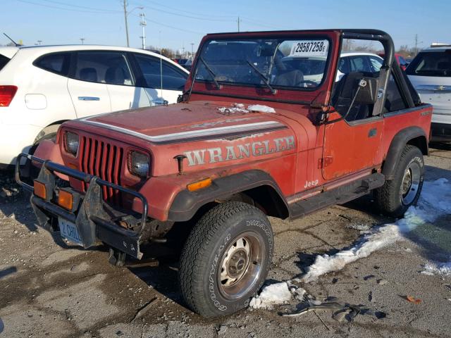 2BCHL81K1HB504335 - 1987 JEEP WRANGLER S RED photo 2