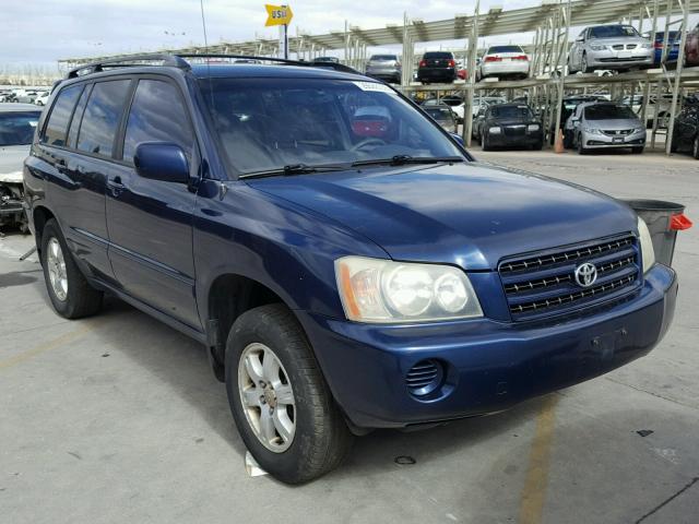 JTEHF21A130108681 - 2003 TOYOTA HIGHLANDER BLUE photo 1