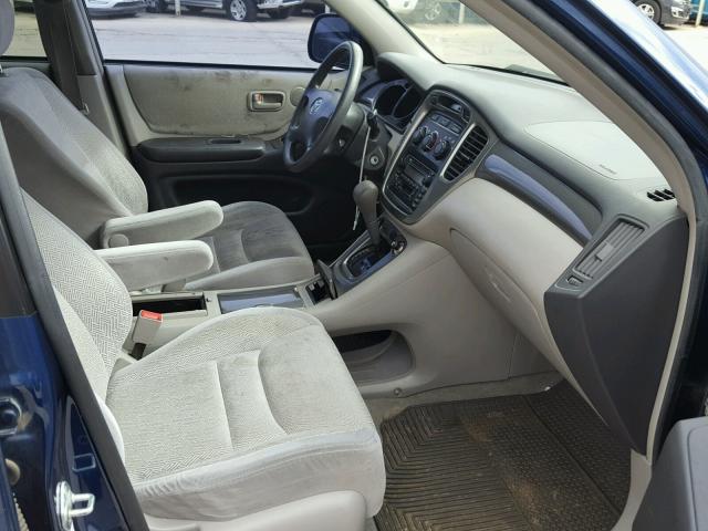 JTEHF21A130108681 - 2003 TOYOTA HIGHLANDER BLUE photo 5