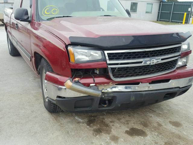 1GCEC19Z56Z269359 - 2006 CHEVROLET SILVERADO MAROON photo 9