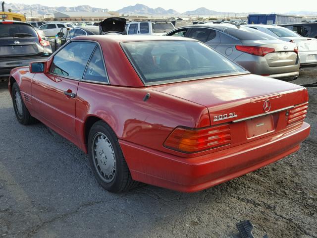 WDBFA61E7NF044603 - 1992 MERCEDES-BENZ 300 SL RED photo 3