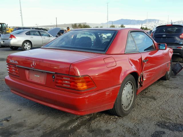 WDBFA61E7NF044603 - 1992 MERCEDES-BENZ 300 SL RED photo 4