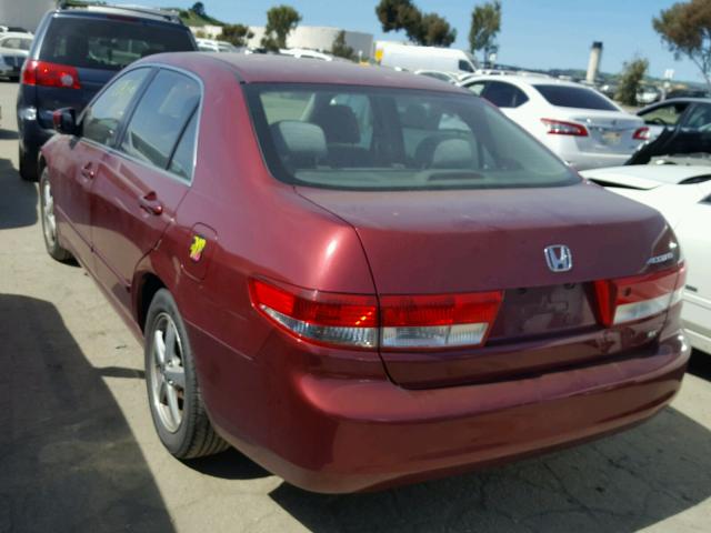 JHMCM56784C035066 - 2004 HONDA ACCORD EX BURGUNDY photo 3