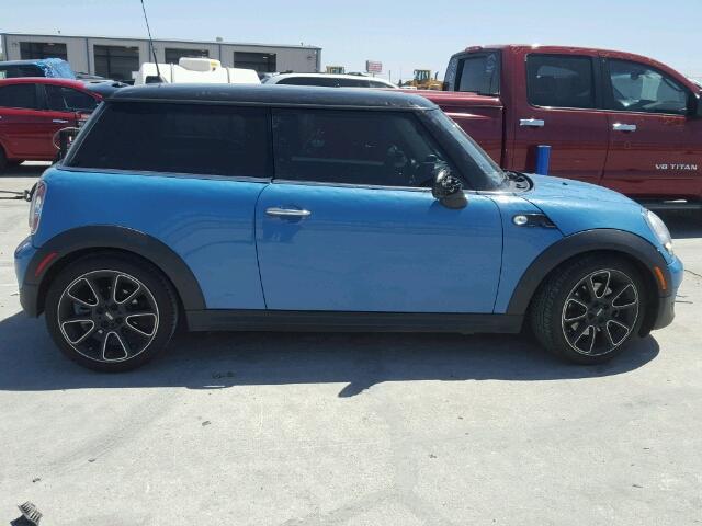 WMWSV3C51CT387001 - 2012 MINI COOPER S BLUE photo 9