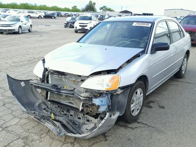 2HGES16553H605108 - 2003 HONDA CIVIC LX SILVER photo 2