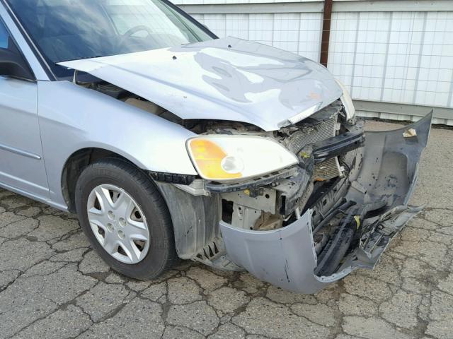 2HGES16553H605108 - 2003 HONDA CIVIC LX SILVER photo 9