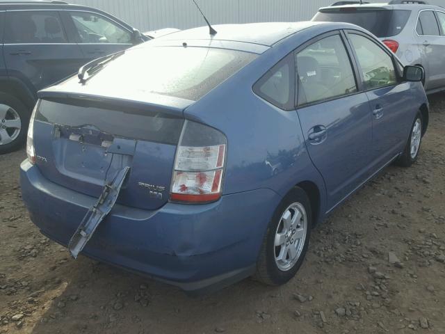 JTDKB22U140005938 - 2004 TOYOTA PRIUS BLUE photo 4