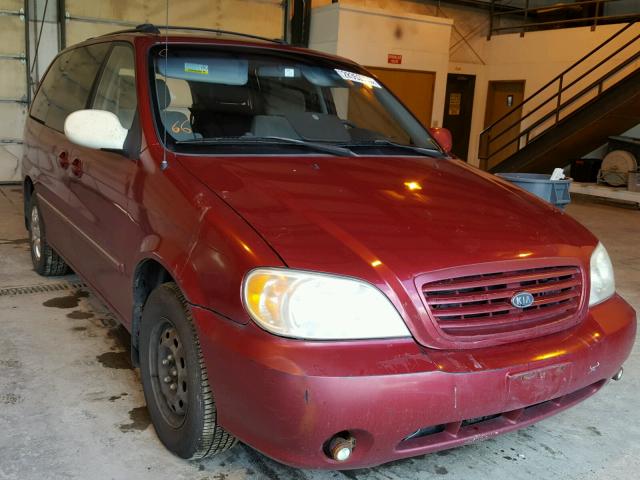 KNDUP132656735859 - 2005 KIA SEDONA EX RED photo 1