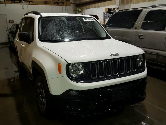 ZACCJBAB7HPG09419 - 2017 JEEP RENEGADE S თეთრი ფოტო 1