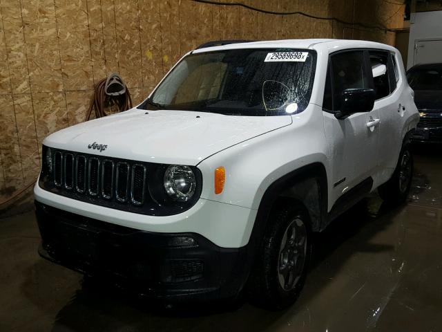 ZACCJBAB7HPG09419 - 2017 JEEP RENEGADE S თეთრი ფოტო 2